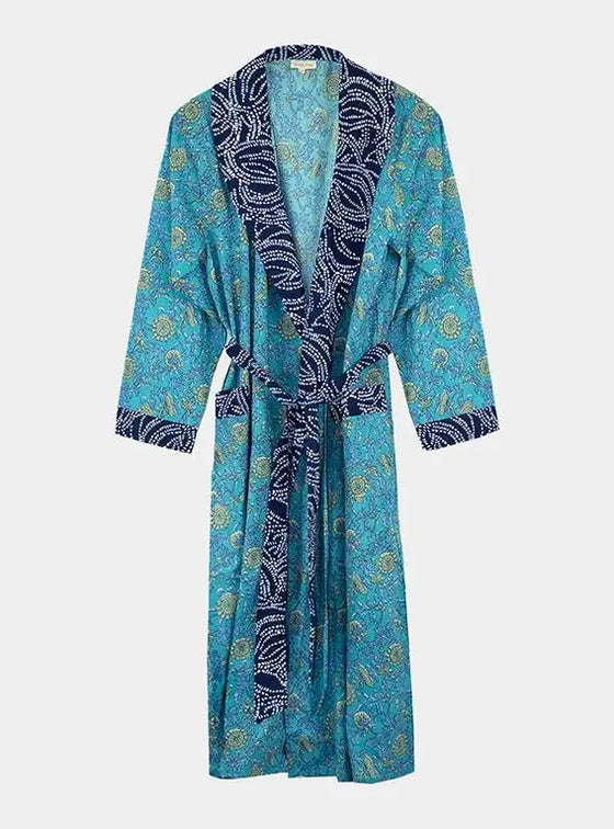 Waterlily Women's Floral Cotton Robe inara