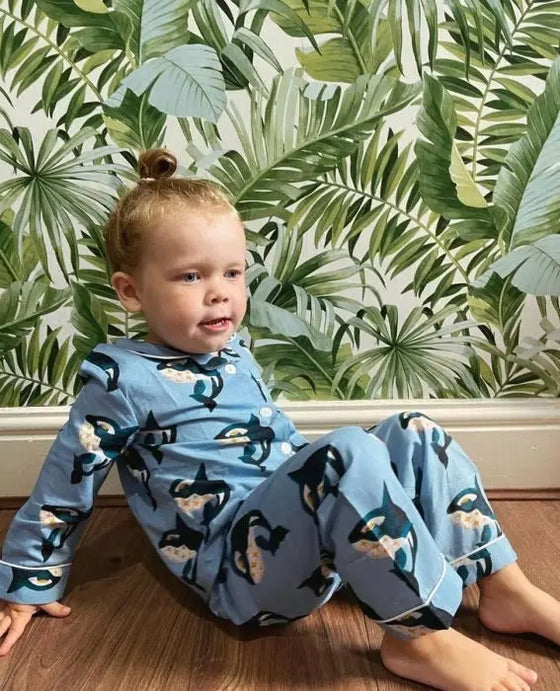 Whale Kid's Organic Cotton Pyjama Trouser Set Myza