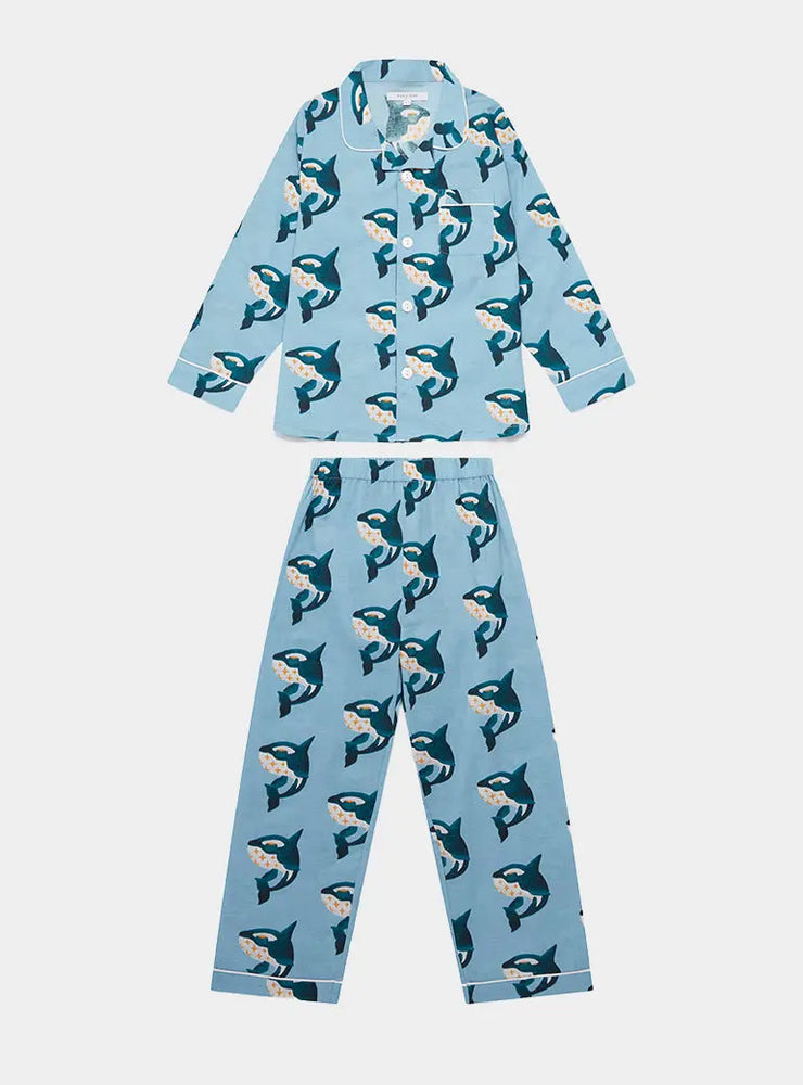 Whale Kid's Organic Cotton Pyjama Trouser Set Myza