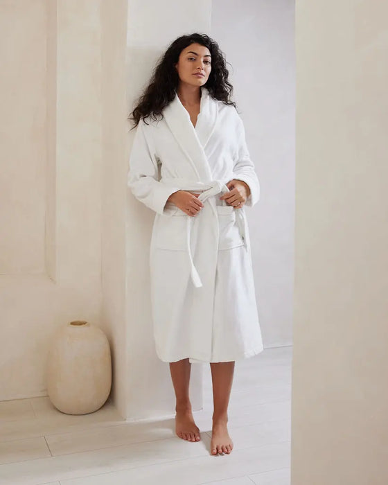 White Cotton Towelling Dressing Gown Chelsea Peers