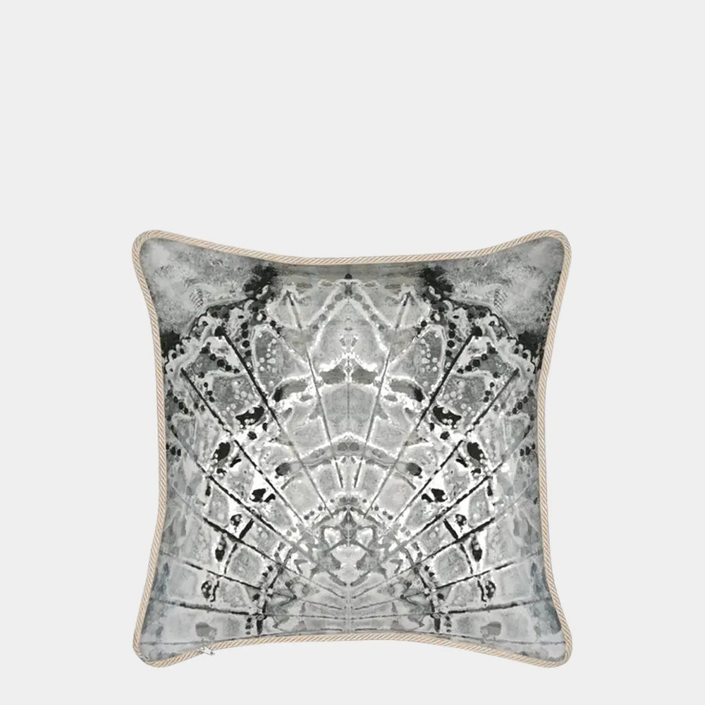 White Fan Silk Cushion Long Studio Design