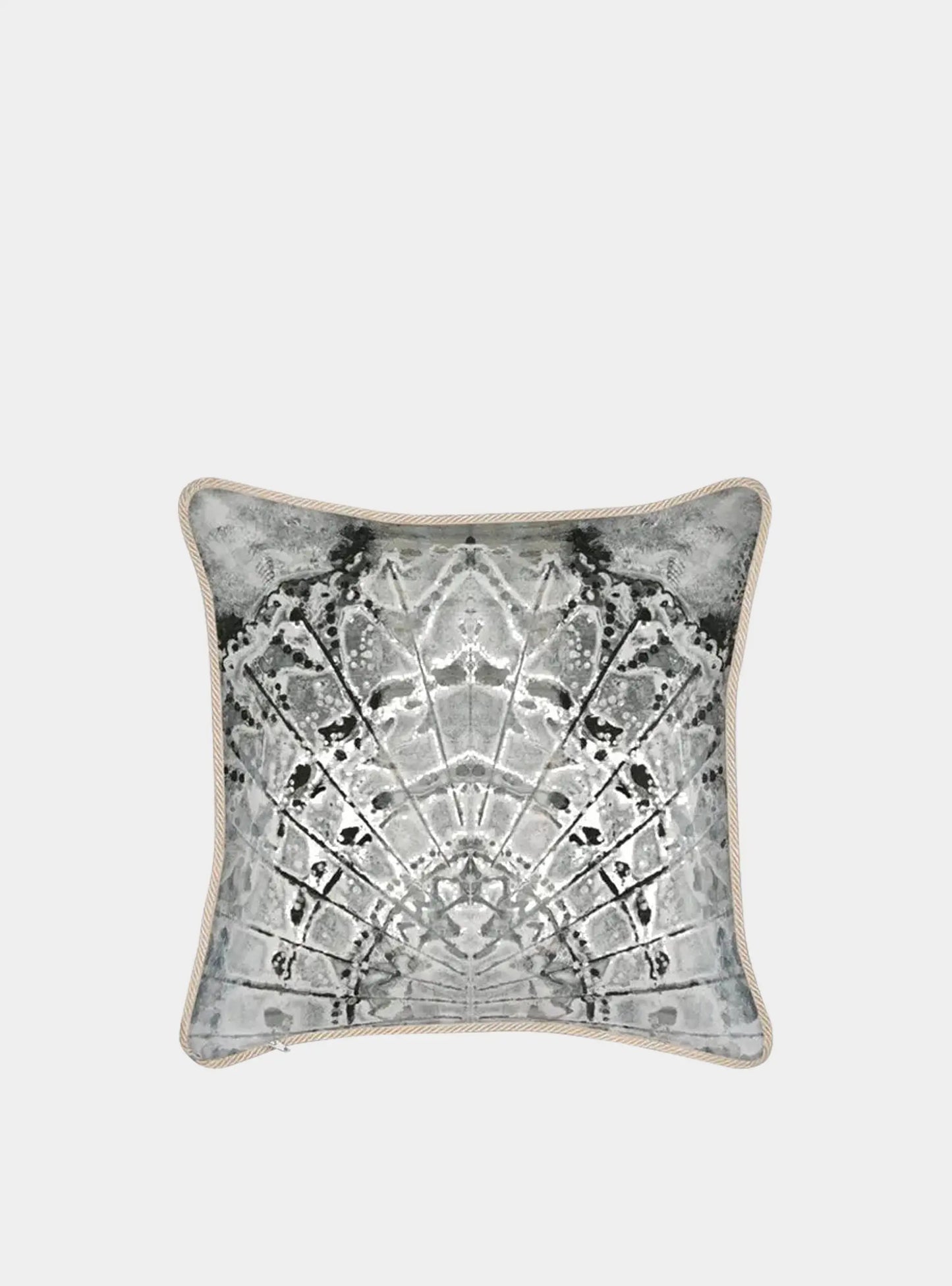 White Fan Silk Cushion Long Studio Design