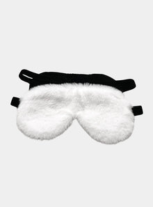  White Faux Fur Eye Mask by CosyPanda CosyPanda