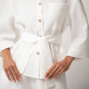 White Heavy Linen Shirt Perfect Days - Myza