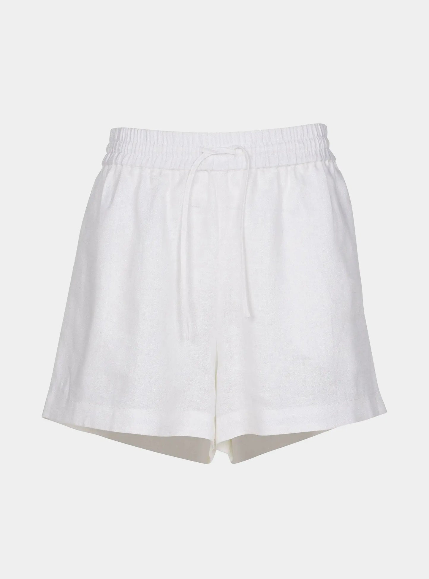 White Heavy Linen Shorts Perfect Days NOKAYA