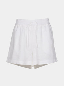  White Heavy Linen Shorts Perfect Days NOKAYA