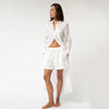 White Heavy Linen Shorts Perfect Days - Myza