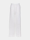 White Heavy Linen Wide-Leg Pants Perfect Days NOKAYA