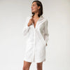 White InStyle Cotton Poplin Shirt Dress - Myza