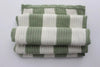 Organic Green/White Ivory Knitted Bamboo Pram Blanket The Bamboo Baby Company