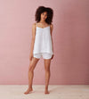 White Lara 100% Linen Cami Top The Secret Linen Store