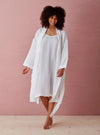 White Layla 100% Linen Robe The Secret Linen Store