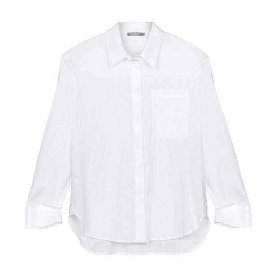 White Linen Voile Shirt - Myza