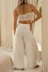 White Linen Wrap Around Trousers Wear the World