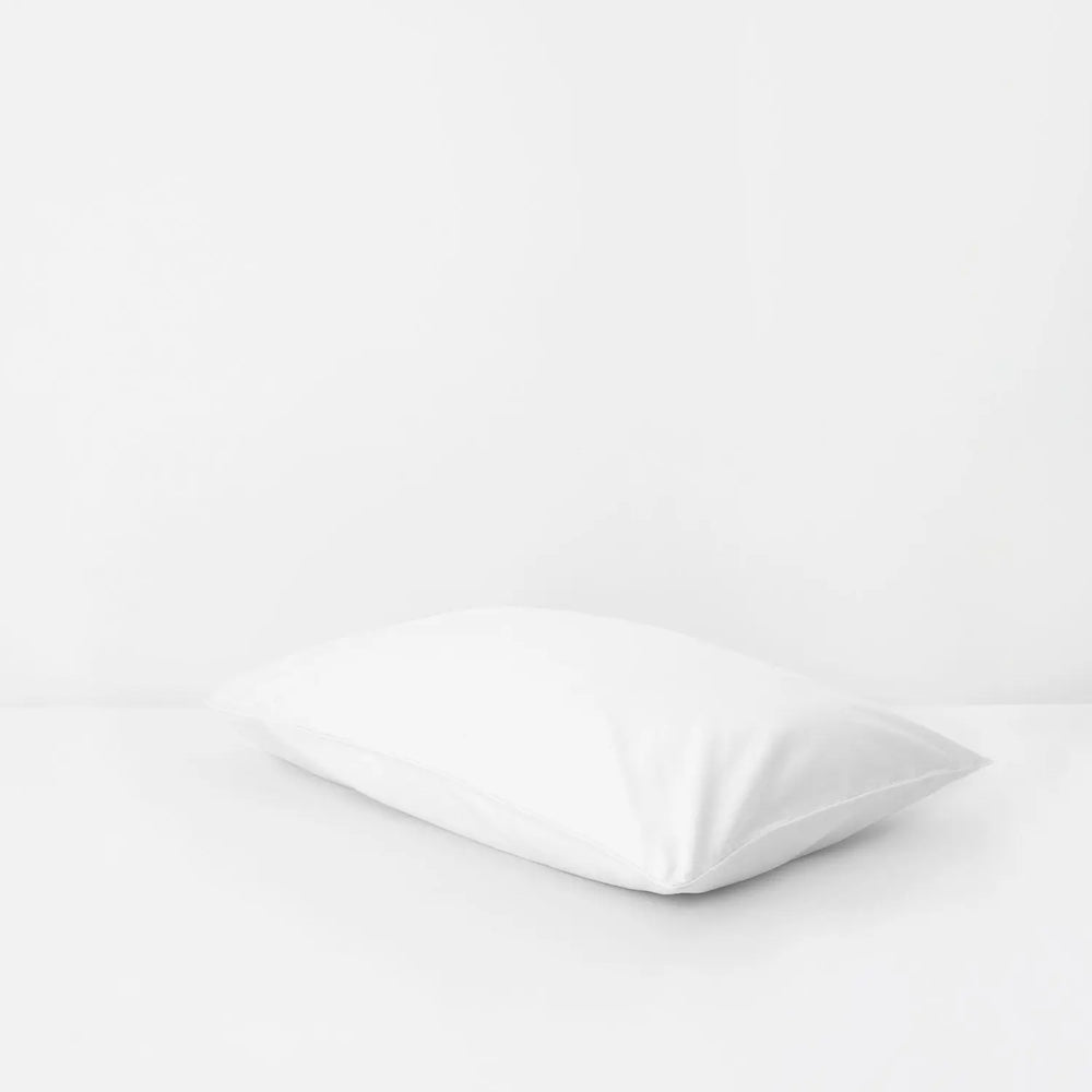 White Tencel Cotton Pillowcase - Piping Undercover Living