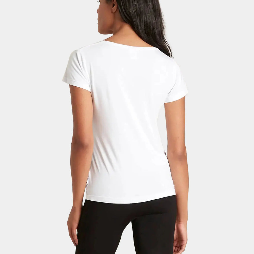 White V-Neck Women's Bamboo T-Shirt Boody