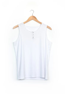  White Women's Buttoned Tank Top inara