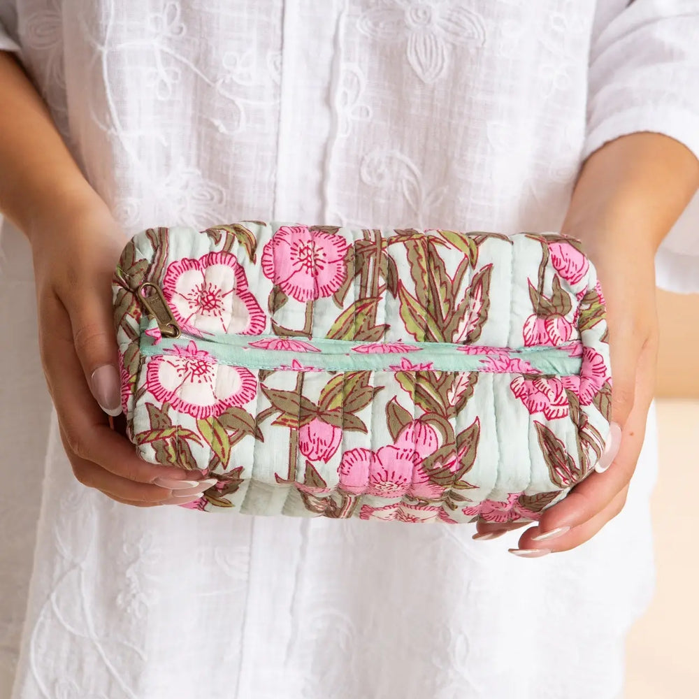 Wild Rose Small Cotton Wash Bag inara