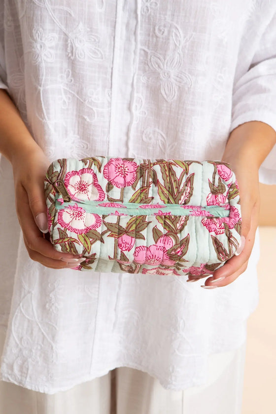 Wild Rose Small Cotton Wash Bag inara