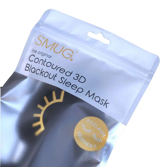 Wink Black Contoured 3D Blackout Sleep Mask SMUG