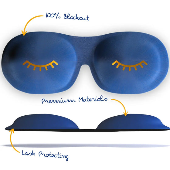 Wink Blue Contoured 3D Blackout Sleep Mask SMUG