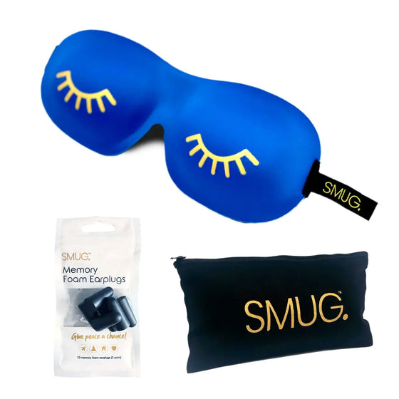 Wink Blue Contoured 3D Blackout Sleep Mask SMUG