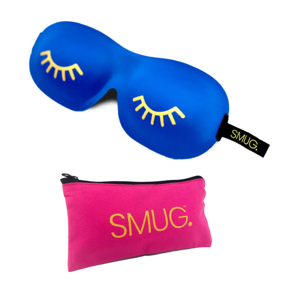 Wink Blue Contoured 3D Blackout Sleep Mask SMUG