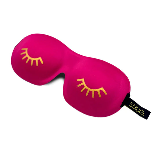 Wink Bright Pink Contoured 3D Blackout Sleep Mask SMUG