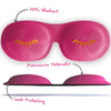 Wink Bright Pink Contoured 3D Blackout Sleep Mask SMUG