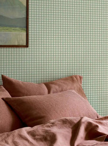  Winter Sage Gingham Wallpaper Piglet