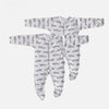 Winter Sleepsuit With Padded Sleeves (2pk) - Hippo