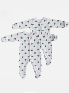  Winter Sleepsuit With Padded Sleeves (2pk) - Turtle