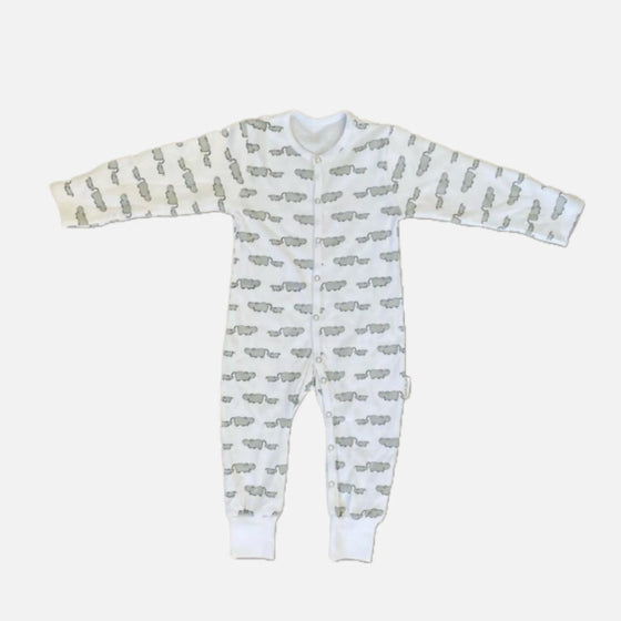 Winter Sleepsuit With Padded Sleeves (2pk) - Hippo Pure Earth Collection