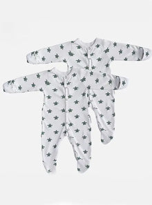  Winter Sleepsuit With Padded Sleeves (2pk) - Turtle Pure Earth Collection