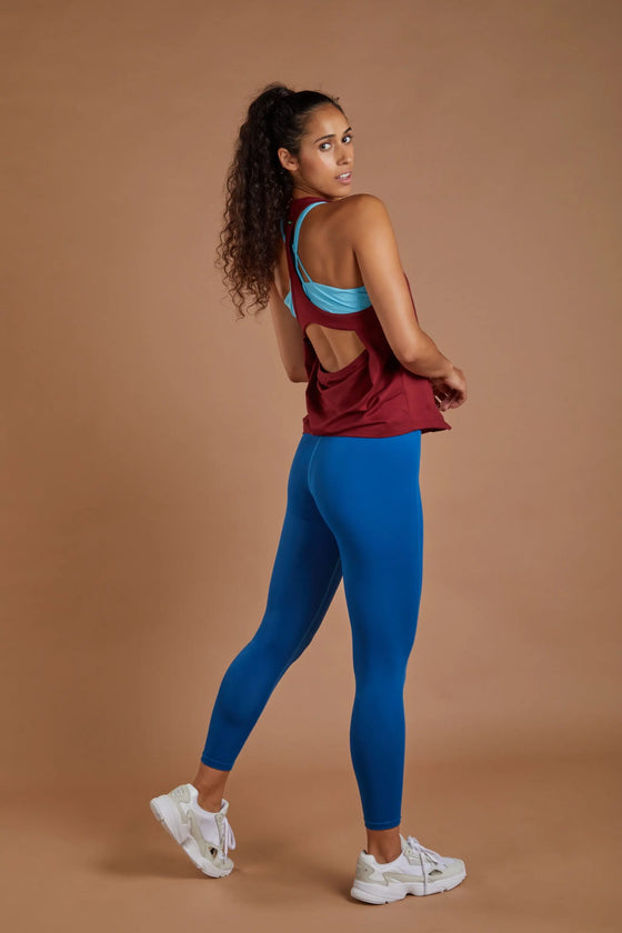 Women's Active Leggings - Royal Blue numbatsport