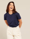 Navy Women's Classic Crew Neck T-Shirt Boody