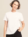 White Women's Classic Crew Neck T-Shirt Boody