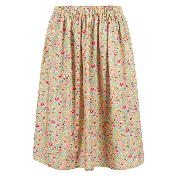 Women's Edie Midi Skirt Made With Liberty Fabric BETSY Coco & Wolf