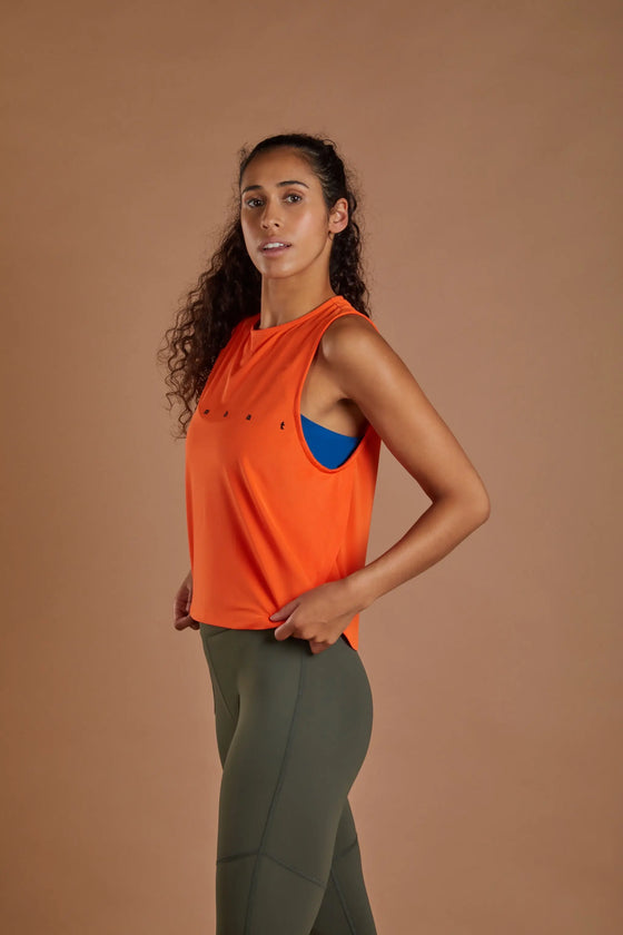 Women's Energise Training Top - Orange numbatsport