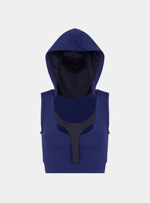  Women's Hooded Sports Bra - Navy numbatsport