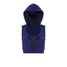  Women's Hooded Sports Bra - Navy numbatsport