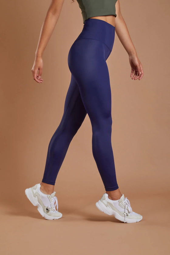 Women's Running Leggings - Navy numbatsport