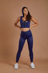 Women's Running Leggings - Navy numbatsport