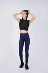 Women's Running Leggings - Navy numbatsport