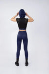 Women's Running Leggings - Navy numbatsport