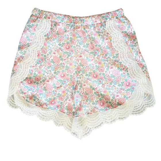 Women's Silk Bed Shorts Made With Liberty Fabric BETSY Coco & Wolf