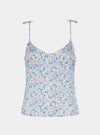 Women's Silk Camisole Top Made With Liberty Fabric BETSY LAVENDER BLUE Coco & Wolf