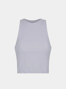  Women's Smooth Crop Tank - Grey numbatsport