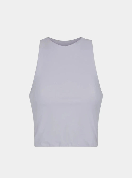 Women's Smooth Crop Tank - Grey numbatsport