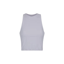  Women's Smooth Crop Tank - Grey numbatsport